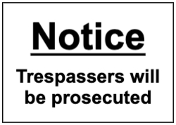 No Trespassers