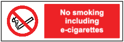 No Smoking or e cigarettes