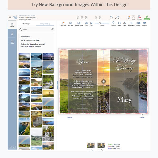 Memorial Card BES04 4