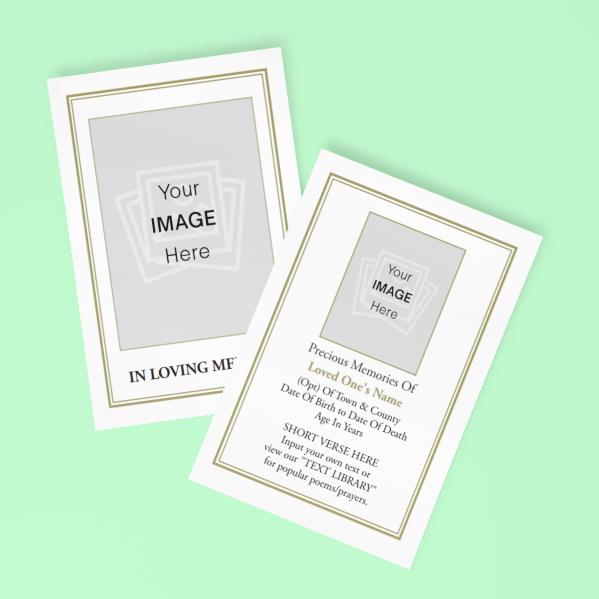 Custom Flat Memorial Card CUS02 2