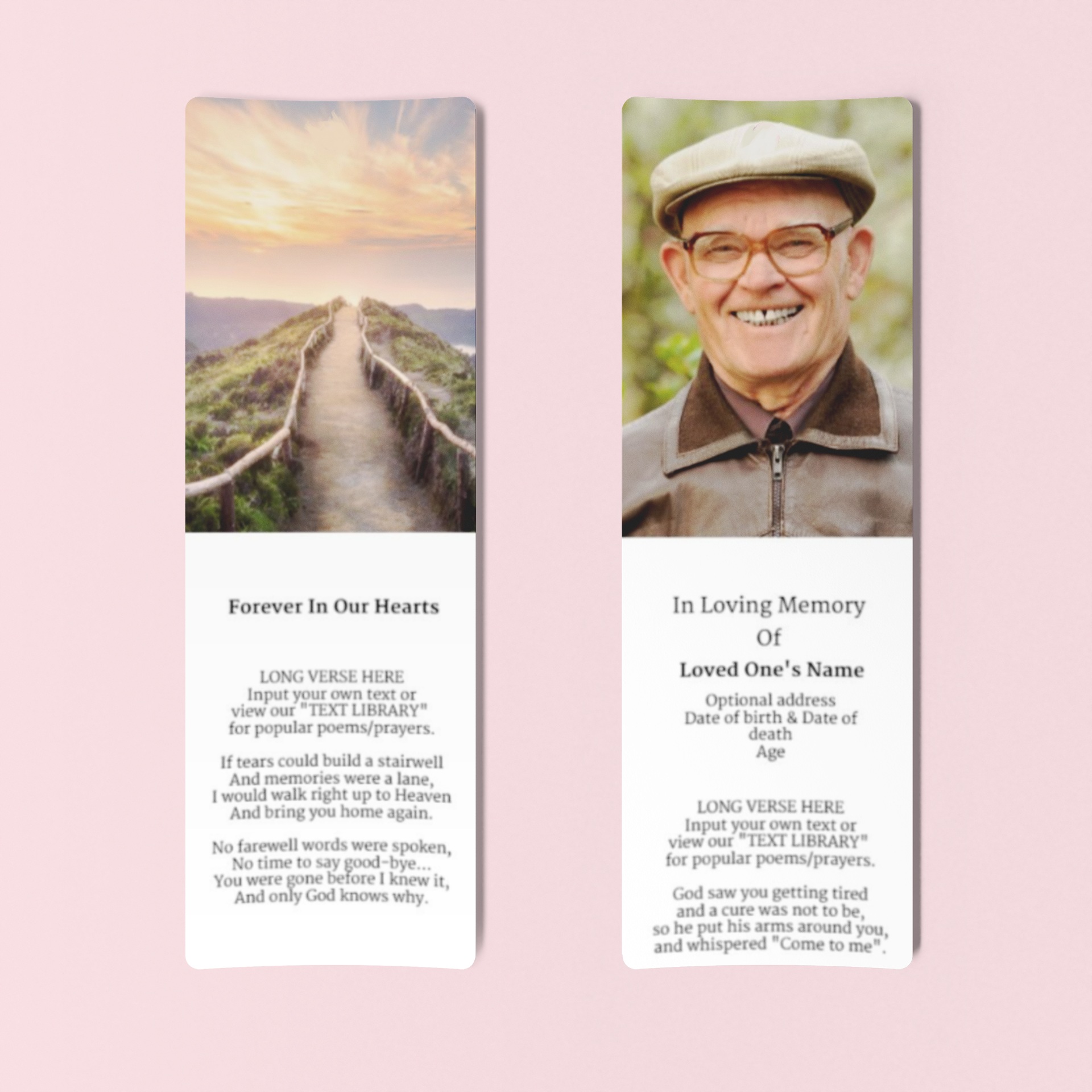 Custom Memorial Bookmark CUS01 4