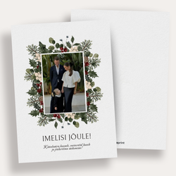 Christmas floral frame