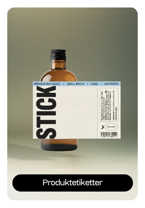 Sex klistermärken på väggen – tre är runda och tre fyrkantiga. Klistermärkena har texter som berömmer dig.