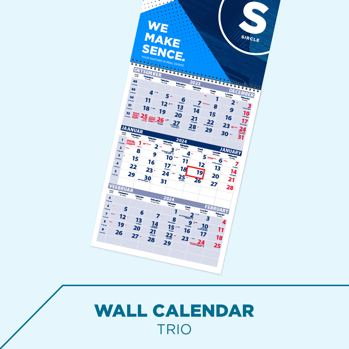 Wall Calendar - Trio