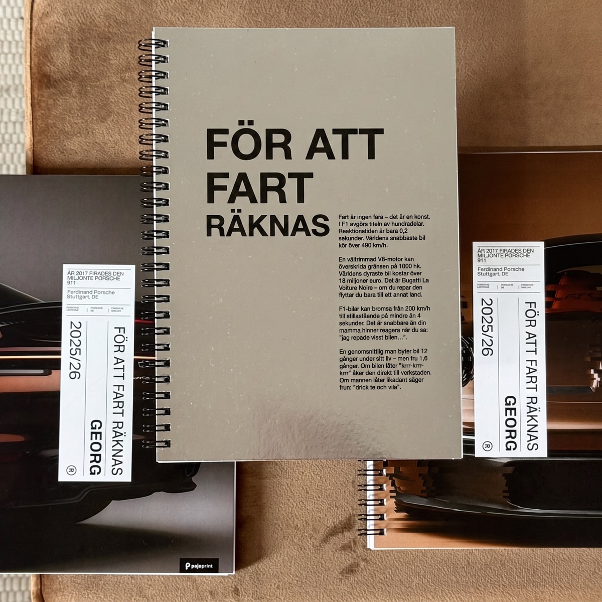 Anteckningsbokset “Bilar — krom och klassiker” 6 st
