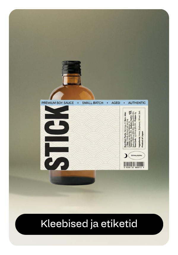 Kuus kleepsu seinal, kolm neist on ümmargused ja kolm kandilist. Kleebistel on tekst, mis sind kiidavad.