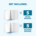 Staple-bound Notebook Set “Design Your Own – Back to School!” – 10 pcs 2