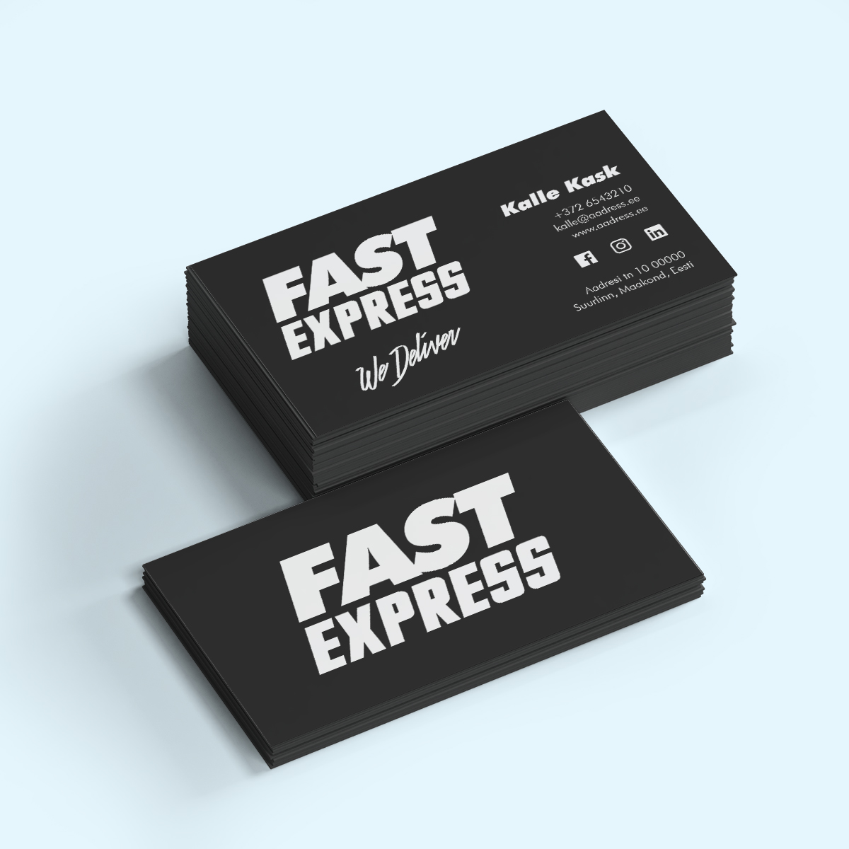 Business Cards - Premium colored paper - Black