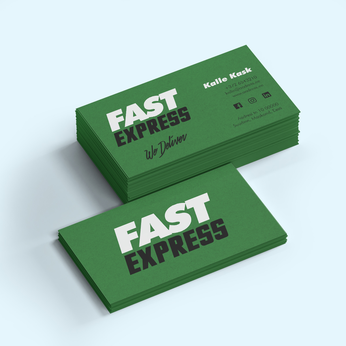 Business Cards - Premium colored paper - Green