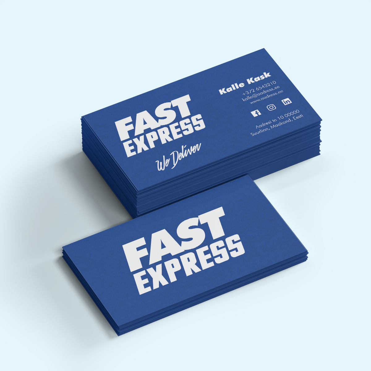 Business Cards - Premium colored paper - Blue