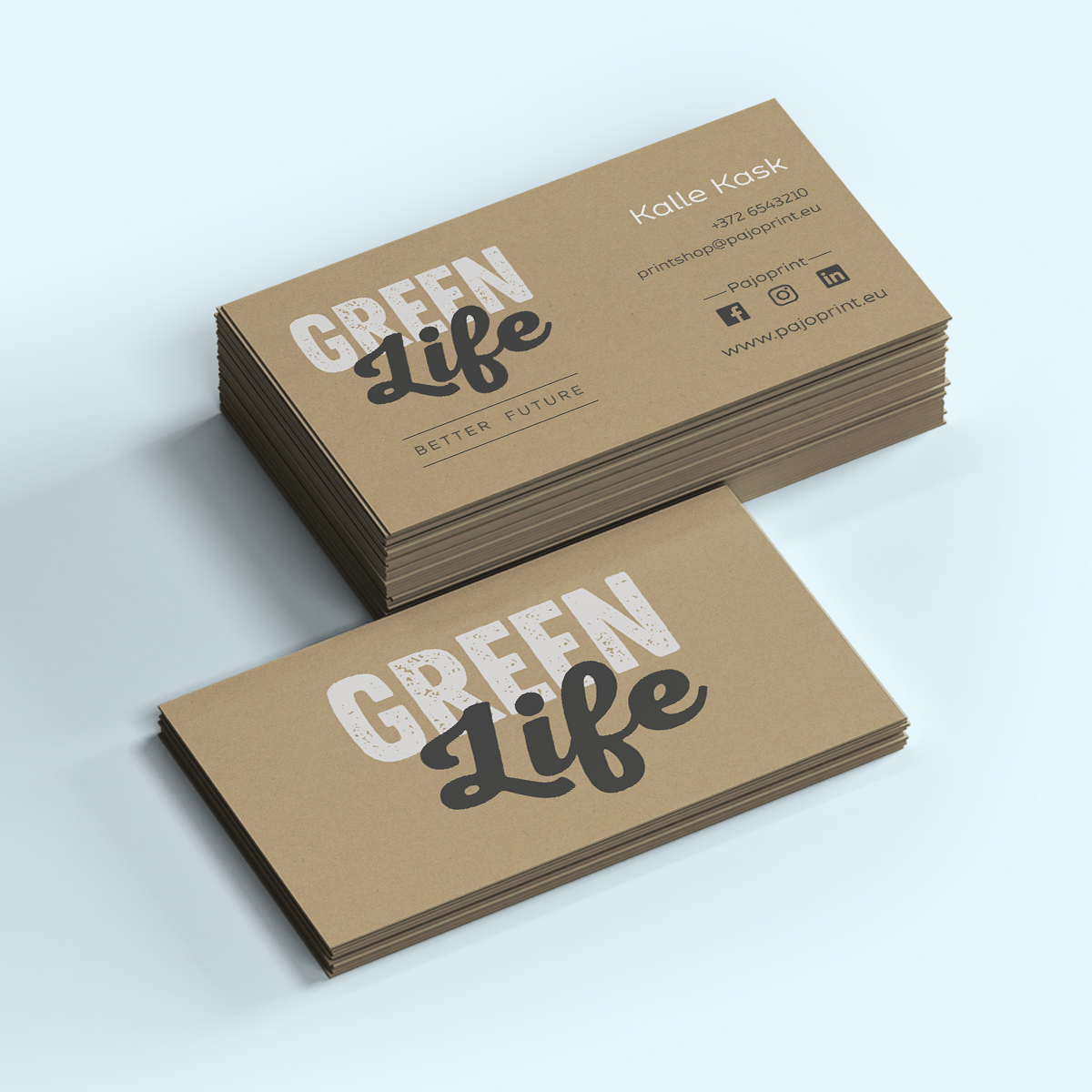 Business Cards - Premium colored paper - Brown