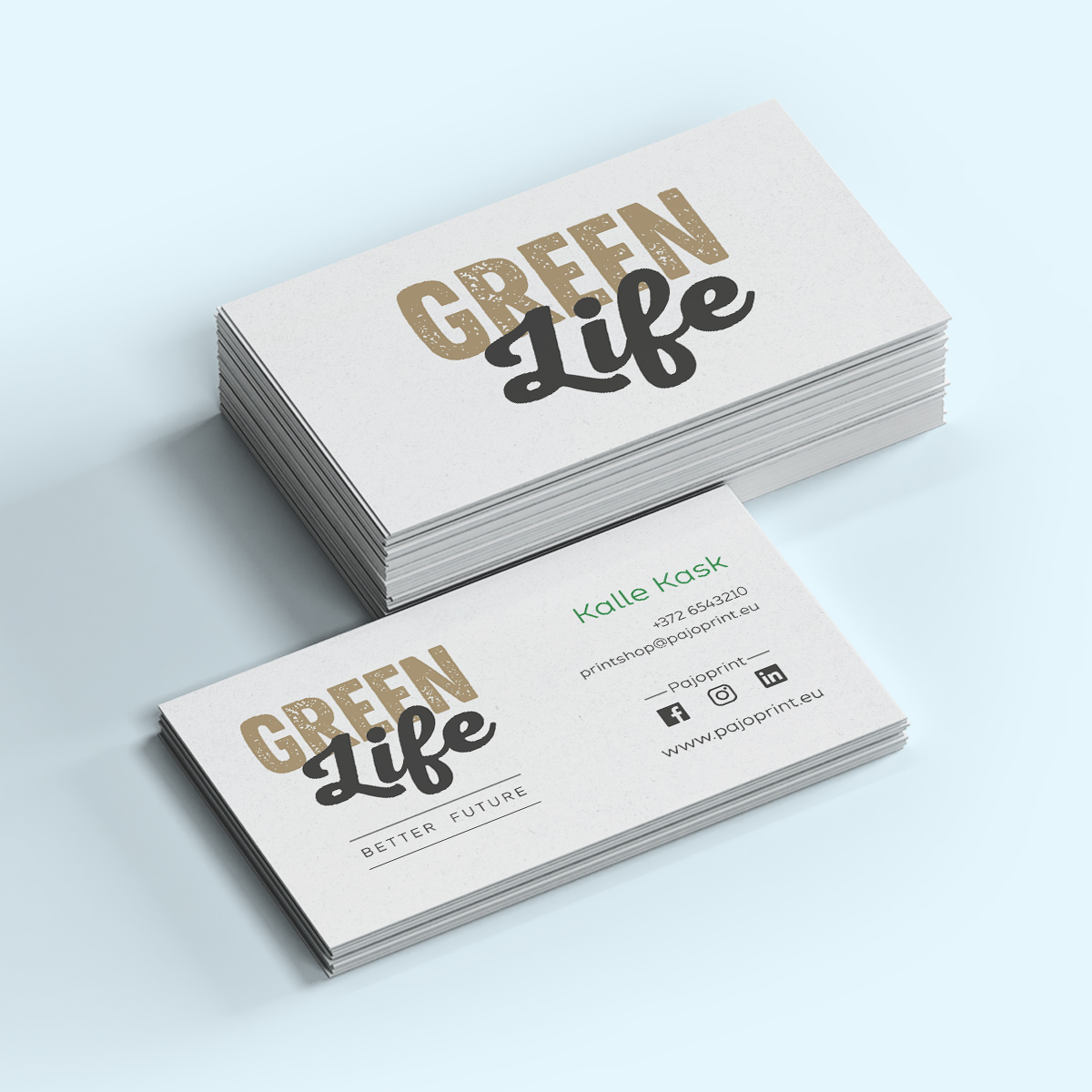 Business Cards - 100% Recycled Paper - White