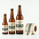 Bottle and can labels on a roll