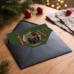 Christmas card in envelope – pearl-black (sv)
