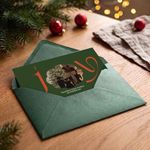 Christmas card in envelope – pearl-green (sv)