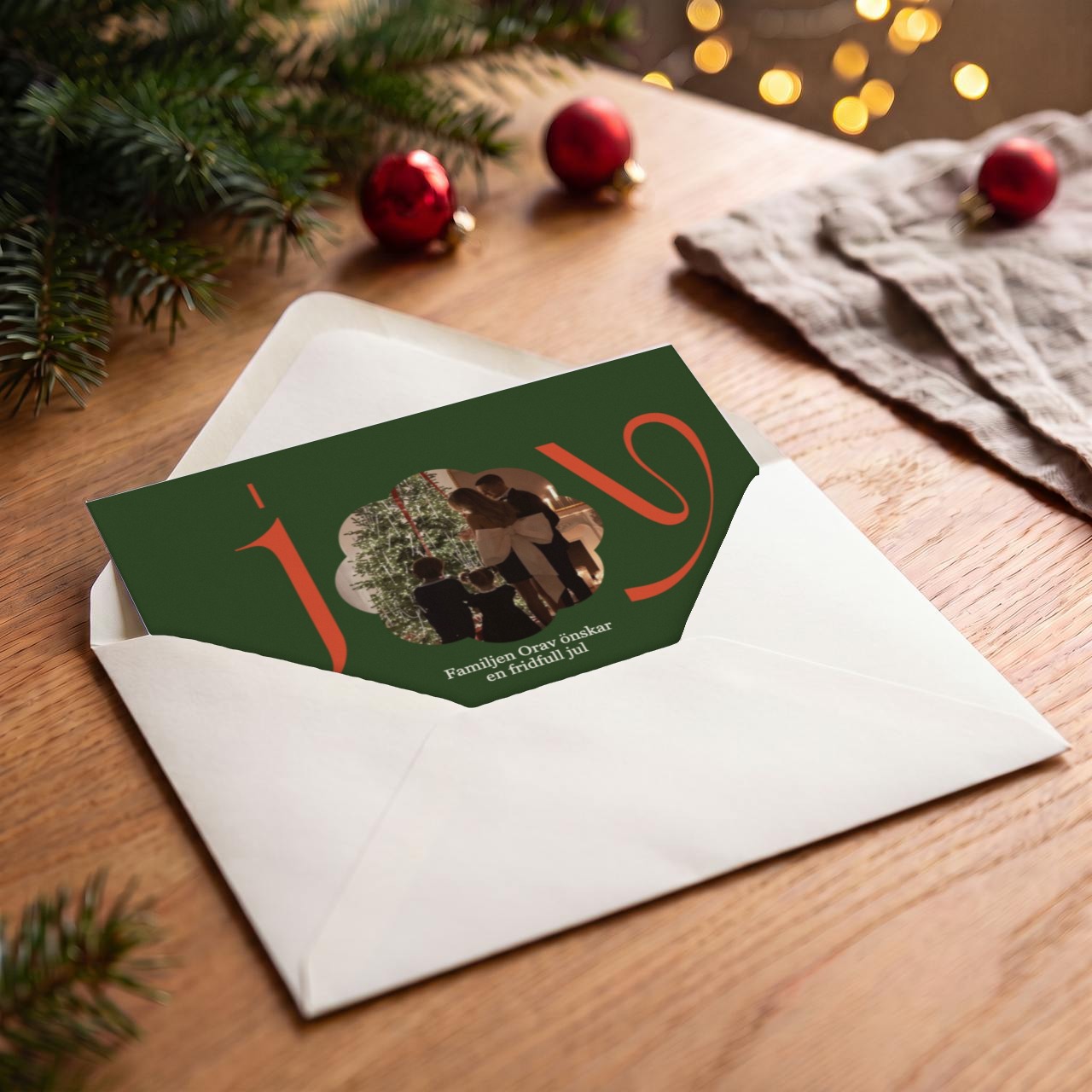 Christmas card in envelope – valge (sv)