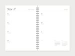 Weekly planner 2027 – calligraphy style, week on two pages