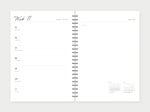 Weekly planner 2027 – calligraphy style, week on the left, notes on the right