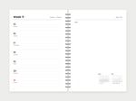 Weekly planner 2027 – classic style, week on the left, notes on the right