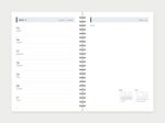 Weekly planner 2027 – modern style, week on the left, notes on the right