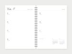 Veckokalender 2027 – kalligrafisk stil, vecka per uppslag