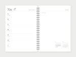 Veckokalender 2027 – kalligrafisk stil, vecka till vänster, anteckningar till höger