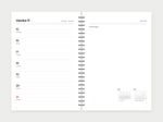 Veckokalender 2027 – klassisk stil, vecka till vänster, anteckningar till höger