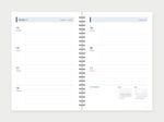 Veckokalender 2027 – modern stil, vecka per uppslag