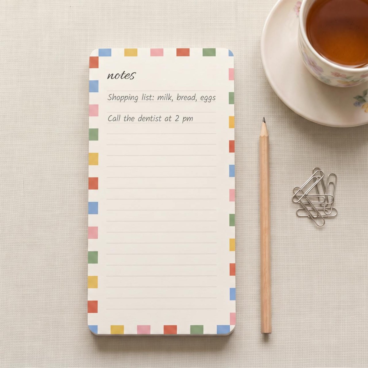 DL notepad, all corners rounded