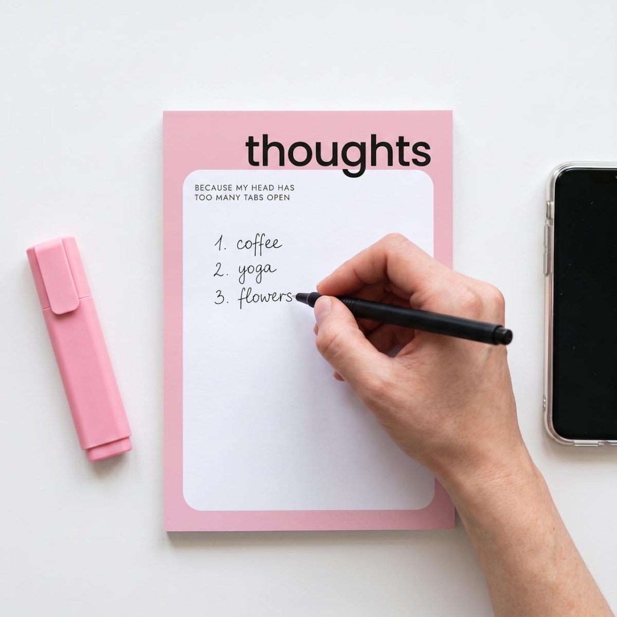 A5 notepad, all corners rounded