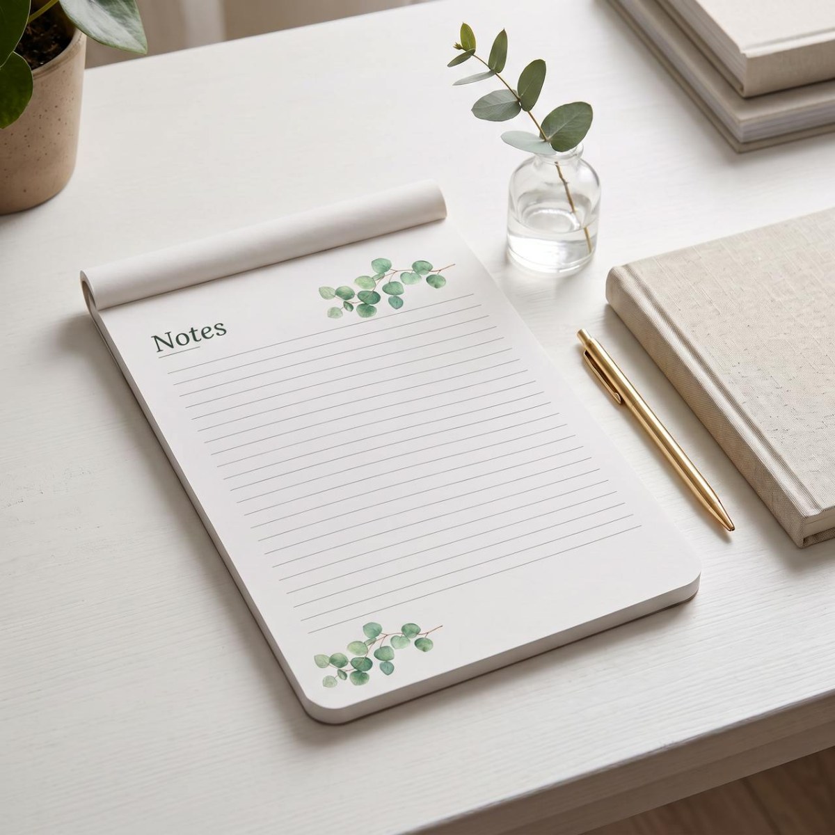 A4 notepad, 2 corners rounded