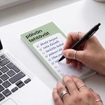Muistilehtiö 75×150 mm, kaikki kulmat pyöristetty