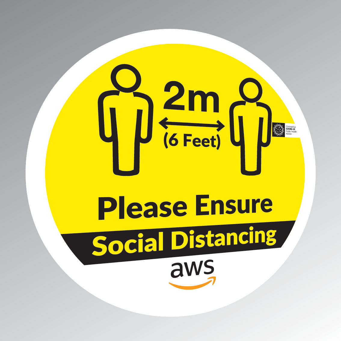 Covid19 Circle Floor stickers PremierDisplays.ie