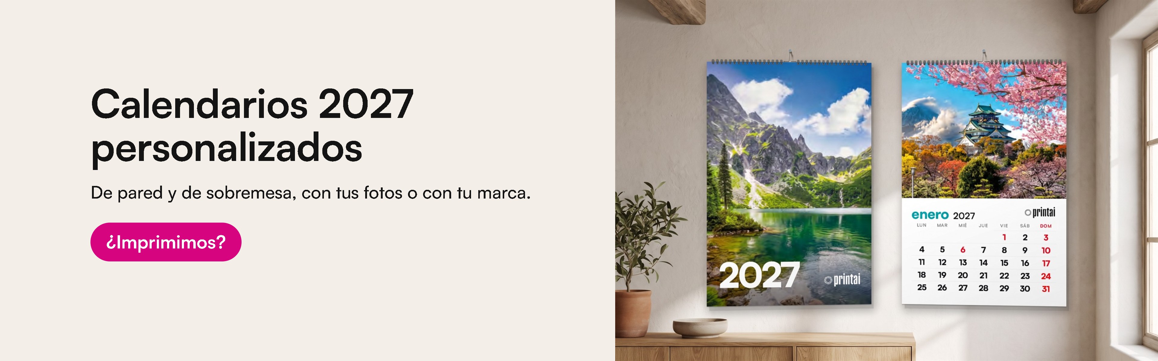 Calendarios 2027 personalizados