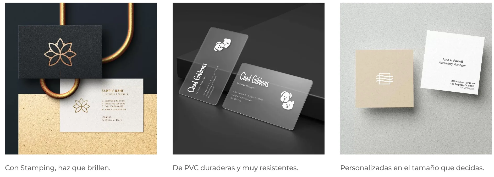 Barniz selectivo y estampado en tarjetas