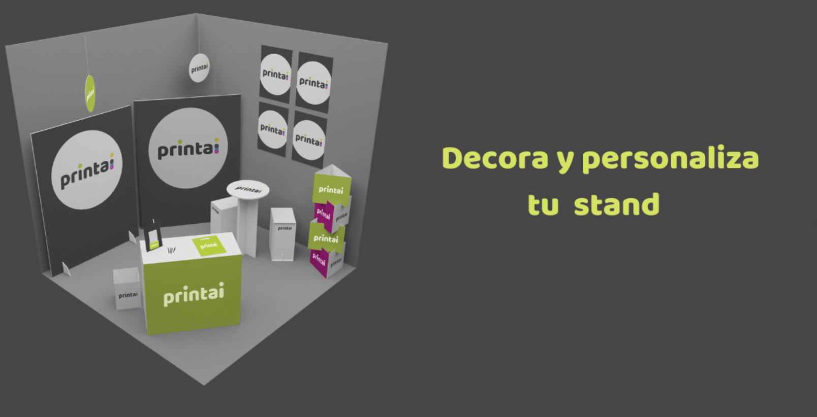 Decore e personalize seu estande