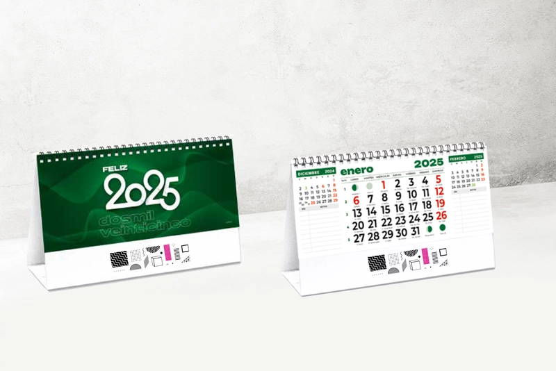 Calendario mensual sobremesa