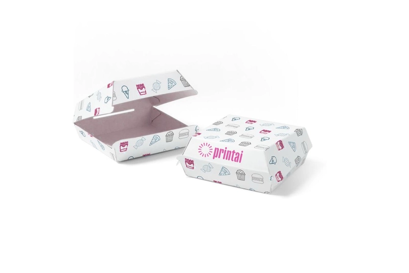 Caja de cartón para hamburguesa personalizada