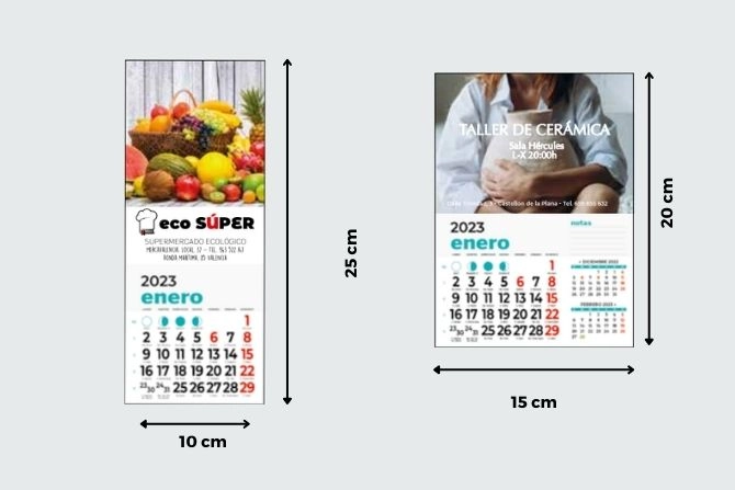 Calendario de sobremesa tipo cubilete personalizado