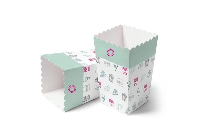Palomitero de cartón personalizado