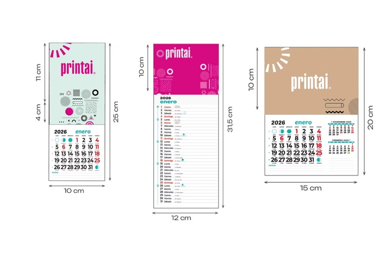 Calendarios de pared  personalizados impreso en españa por tu imprenta online de confianza