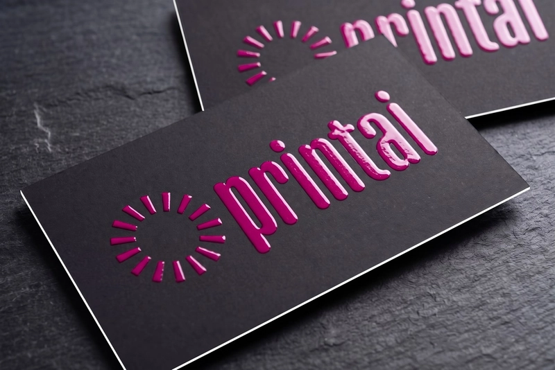 tarjetas de visita con barniz selectivo 3D premium