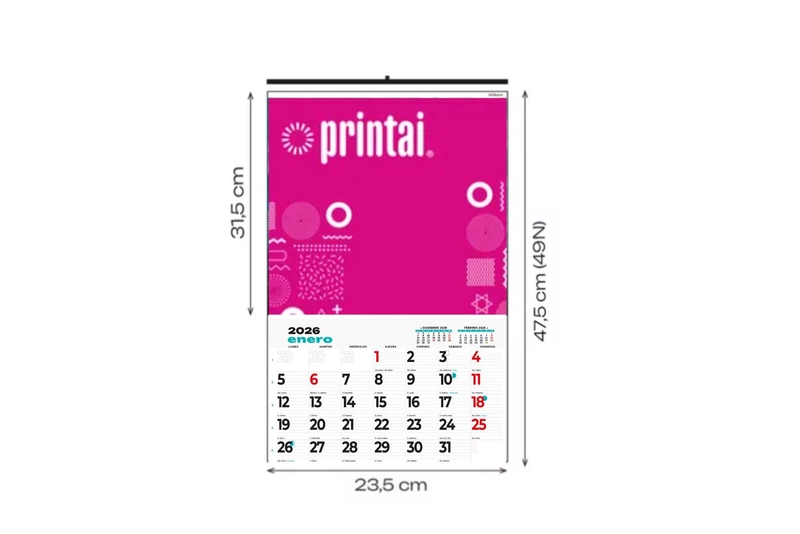 calendario faldilla 23 x 49