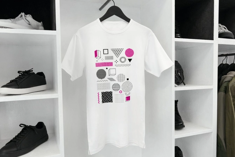 dtf camiseta colgada