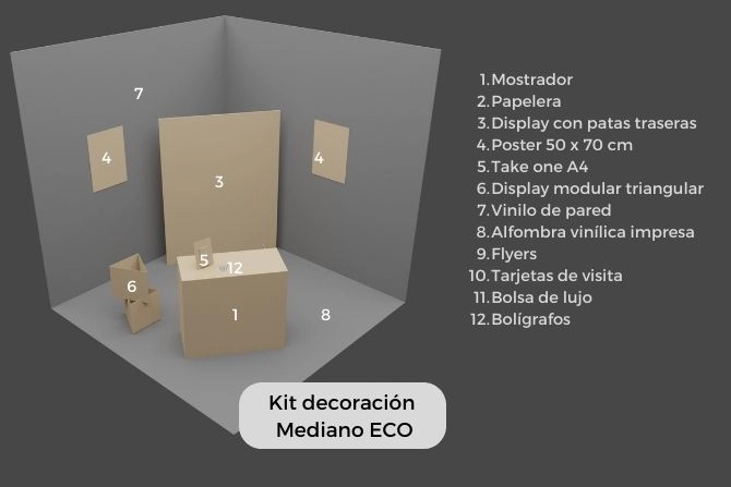 stand mediano eco piezas