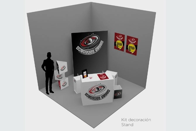 Stand personalizado grande Pizza