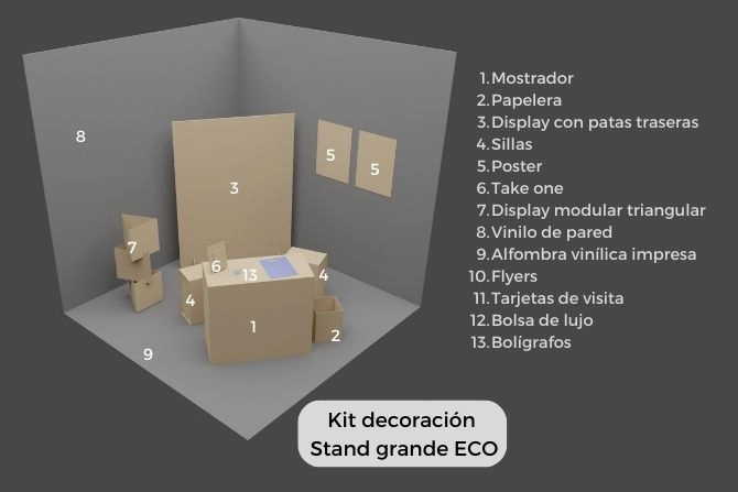 stand grande eco piezas