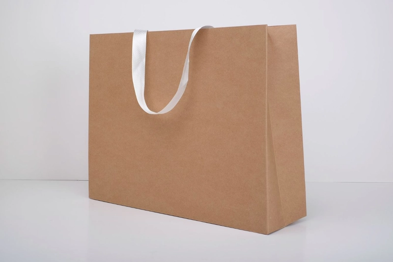 bolsa kraft asa blanca