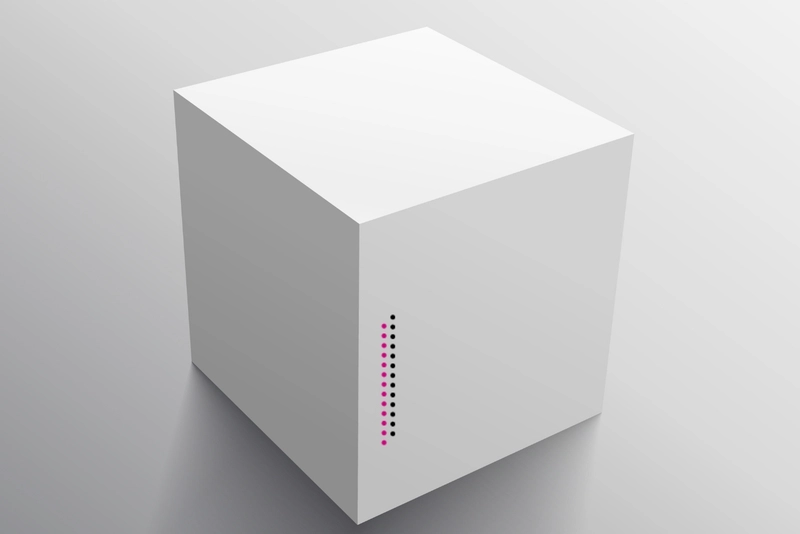 caja cuadrada blanca