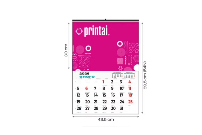 calendario faldillas 43,5 x 59,5